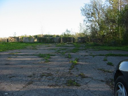 Pontiac Drive-In Theatre - Drive And Foundations - Photo From Water Winter Wonderland